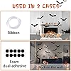 DTYDECLE 12PCS Halloween Hanging Bats – Flying Bat Decorations with Glowing Eyes for Outdoor & Indoor Halloween Decor