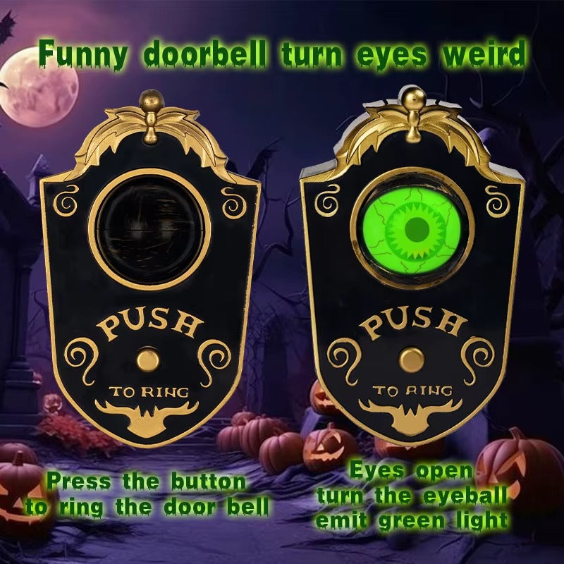 Halloween Decoration LED Hanging One-Eyed Doorbell with Glowing Eyeball & Horror Sound