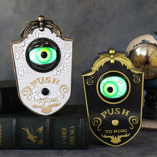 Halloween Decoration LED Hanging One-Eyed Doorbell with Glowing Eyeball & Horror Sound
