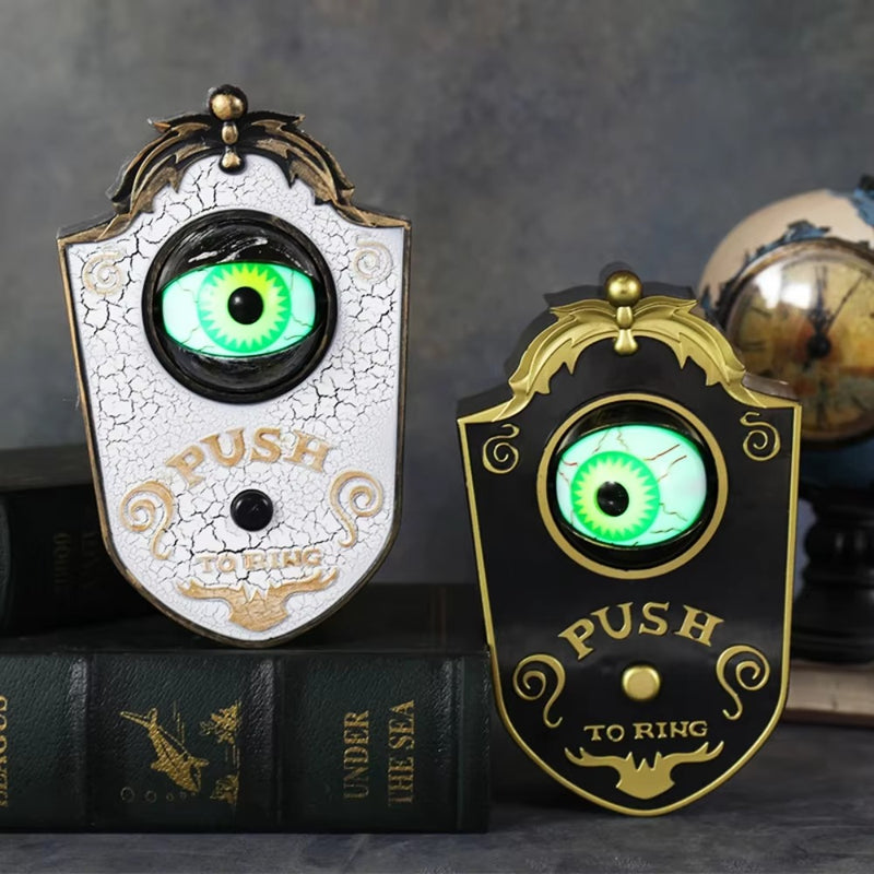 Halloween Decoration LED Hanging One-Eyed Doorbell with Glowing Eyeball & Horror Sound