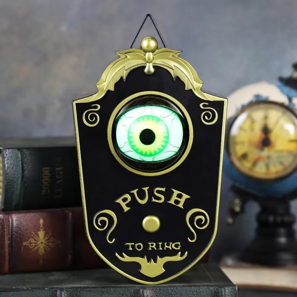 Halloween Decoration LED Hanging One-Eyed Doorbell with Glowing Eyeball & Horror Sound