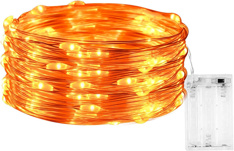 Cshare Halloween Decoration Lights – 3M 30 LED Orange Fairy String Lights for Indoor & Outdoor Party Decor