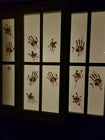 Halloween Window Stickers – Scary Bloody Hand Decals & Spooky Party Window Decorations