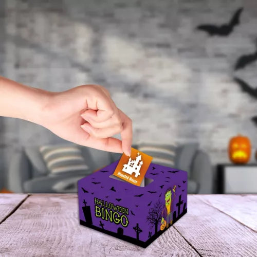 Halloween Bingo Party Game – Up to 20 Players | Includes Caller Box & Themed Cards
