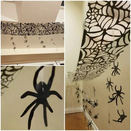 3M Halloween Hanging Spiders – Horror Ceiling & Wall Decoration for Haunted House Party