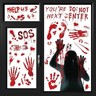 4 Hand Print Window Decal Stickers – Halloween Spooky Blood Scary Decoration